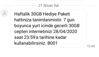 30 gb internet türktelekom