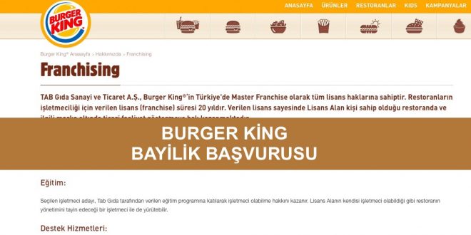 Burger King Bayilik Başvurusu